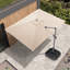 Yatra 11' x 9' Rectangular  Beige Cantilever Umbrella With Cross base-964021588