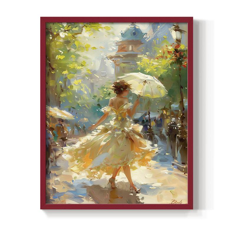 Reproduction encadrée WOMEN Series CMXVI - bois massif, Rouge