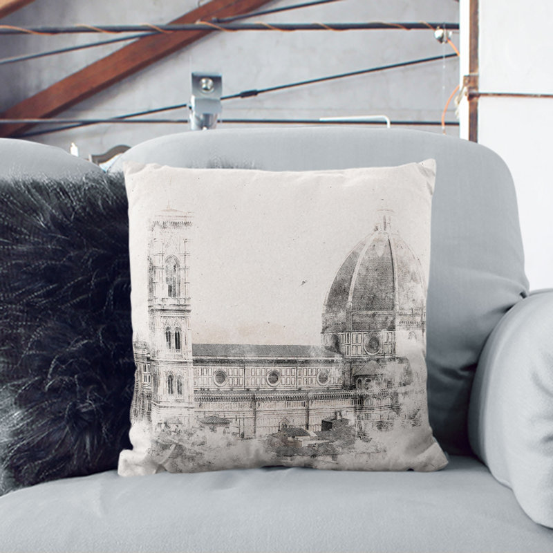 Square Throw Cushion, 40cm H x 40cm W x 15cm D