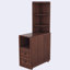 Commode avec tablettes de rangement ouvertes, table d'angle avec table d'appoint haute, convient aux chambres à coucher et aux coins