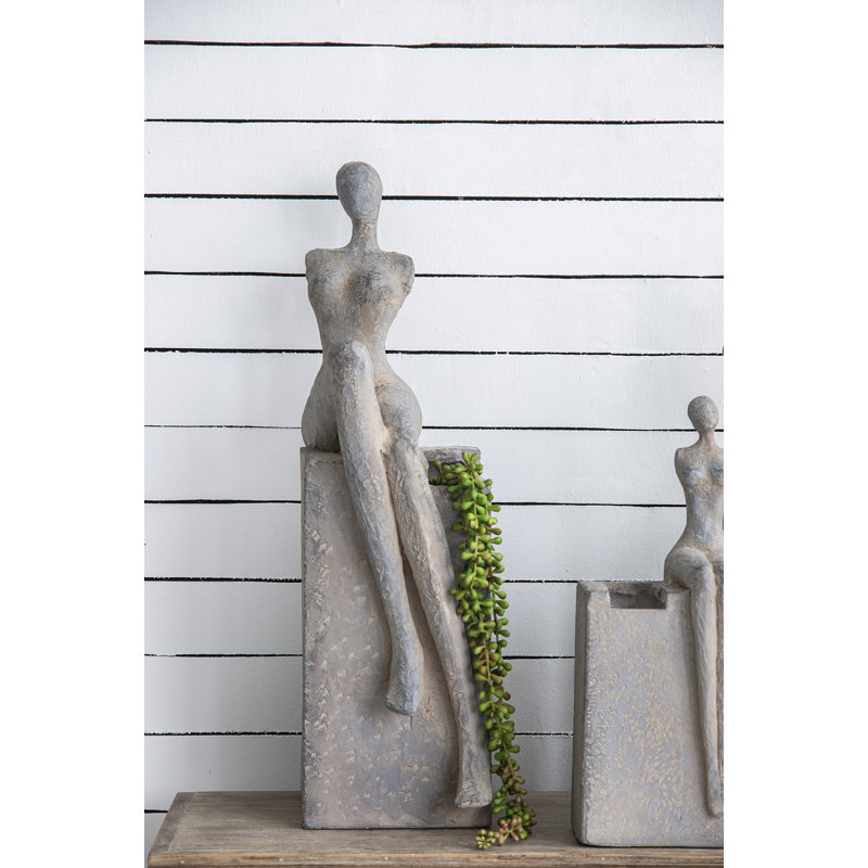 Nessa  Metal Statue Planter