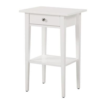 Dalton Nightstand-End Table with One Drawer White