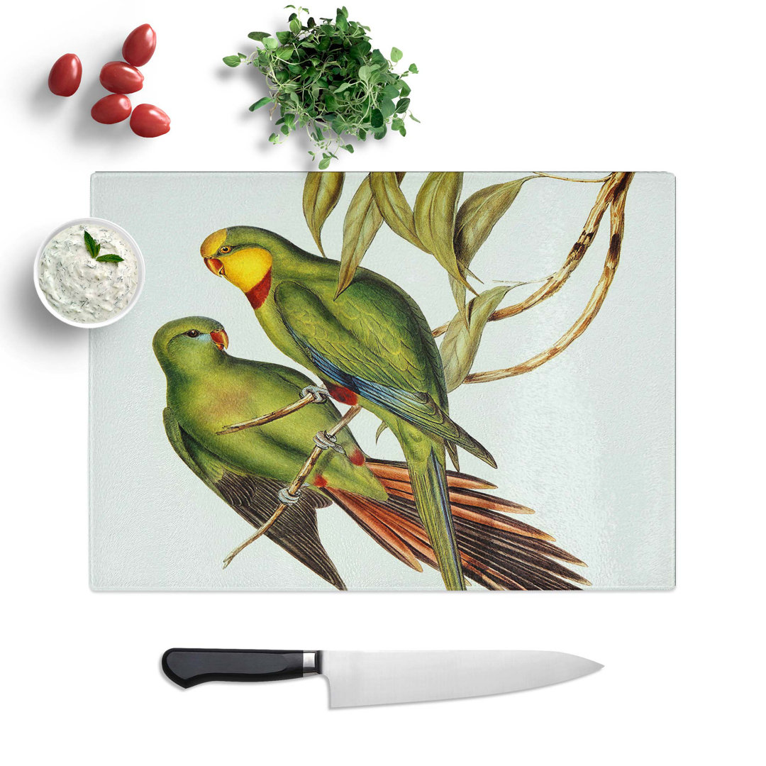 Tempered Glass Parakeet Chopping Board
