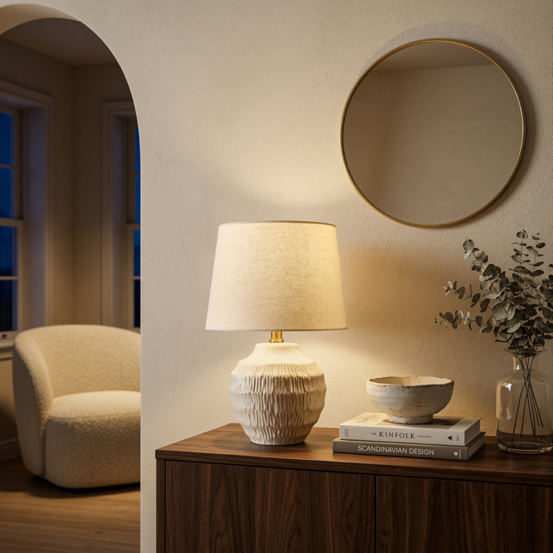 16.7’’ Modern Textured Ceramic Table Lamp