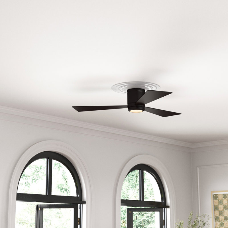 Rodrick Ceiling Fan with LED Lights, 52 inches, Midnight Black