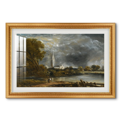 Salisbury Cathedral from the Meadows, c. 1831-John Constable-Custom Framed Print