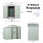8Ft X 4Ft Outdoor Metal Storage Shed With Metal Foundation White-121324811