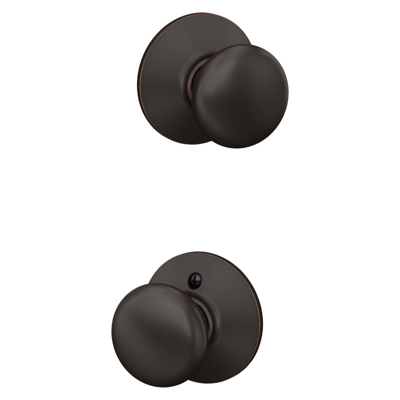 Plymouth Passage (Hall & Closet) Round Knob, Aged Bronze