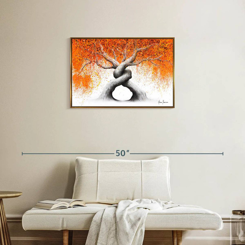 Torsade des arbres d'amour, Cadre flottant doré, 31 po x 21 po