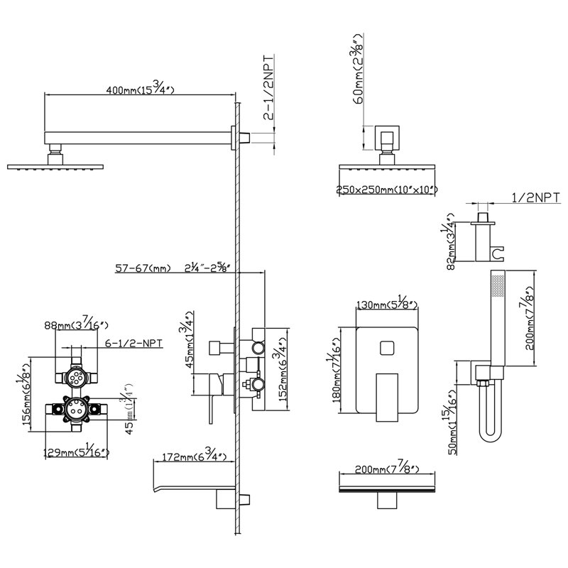 All-In-One Kit with Rough in-Valve