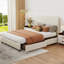 Grand lit tapissier avec 4 tiroirs de rangement, tête de lit capitonnée en velours, sans sommier-130085738-130085734