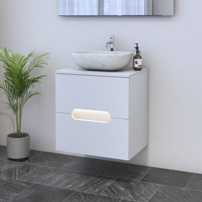 Meuble-lavabo simple 23,6 po avec plateau Kashden