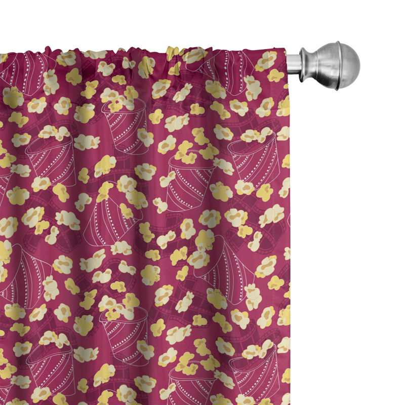  Popcorn Semi-Sheer Rod Pocket Curtain Panels, 28" x 63"