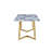 Haythem Faux Marble Top Metal Base Dining Table