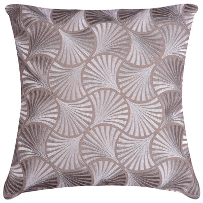 Embroidered Beige Brown Linen Pillow Covers 20x20 Set of 2 with Elegant Zipper – Modern Christmas Decor Gift
