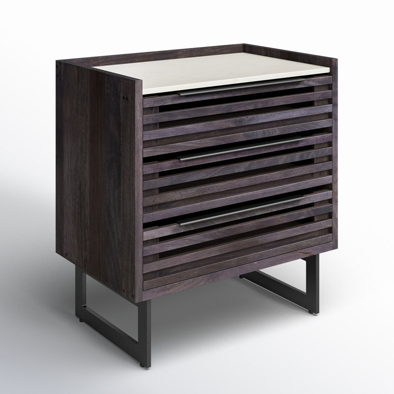 Iker 3 - Drawer Solid Wood Dresser