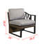 Chaise de patio à gauche avec coussins