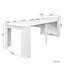Table de salle à manger extensible moderne avec rangement - Panneau de particules 15 mm, finition mélamine-891103814