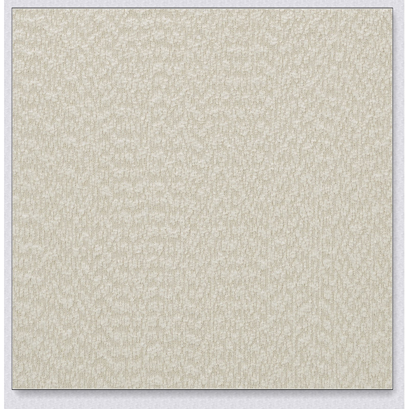 Lit plateforme tapissier touffeté, Blanc crème