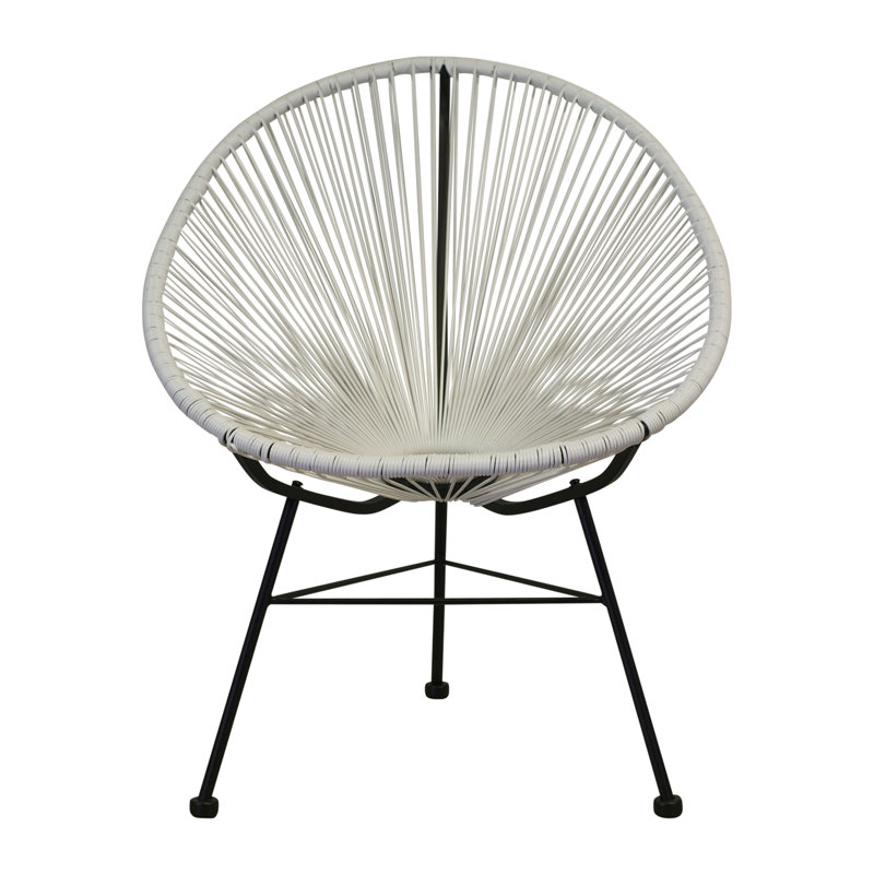 Chaise Acapulco, Cadre blanc / noir