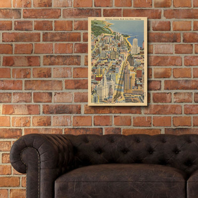 «Michigan Avenue North From River Chicago» par Wild Apple Portfolio 16 po x 24 po