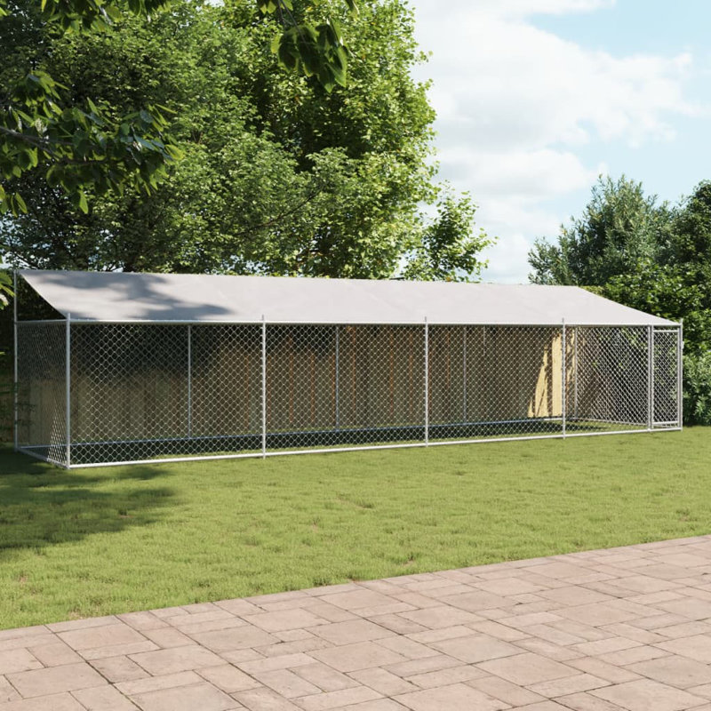 Alexy 200cm H Metal Yard Kennel, 200cm H x 800cm W x 200cm D