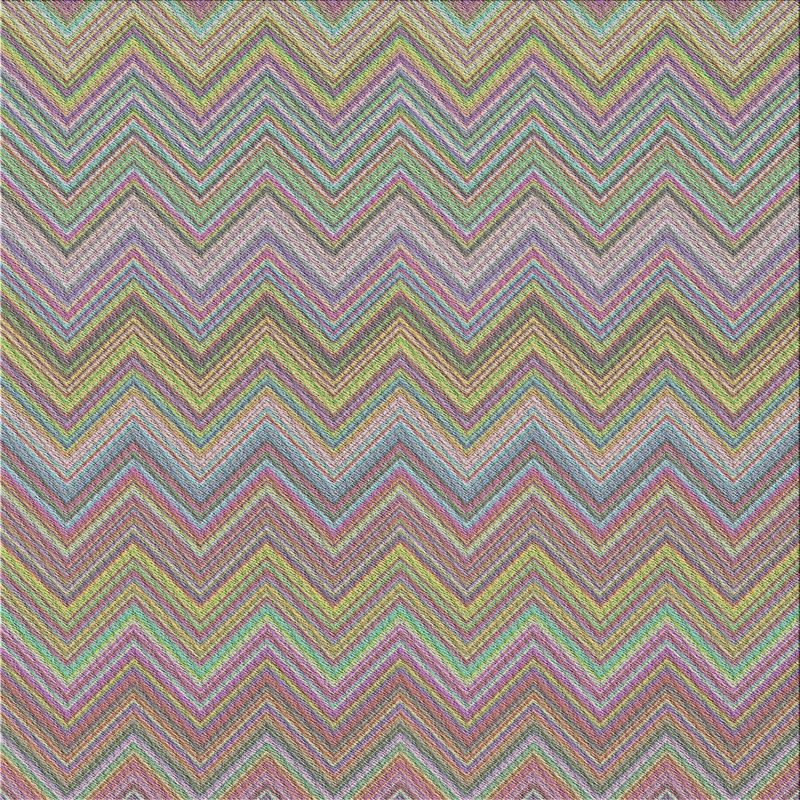 Tapis rose / jaune / vert LaRena, Carré 8 pi