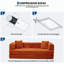 Canapé-lit 80,7 po, convertible 5 en 1 avec poche de rangement, 4 structures fixes et 2 coussins, canapé-lit pliable en velours côtelé pour salon, chambre, appartement et résidence étudiante, aucun assemblage requis-74736438