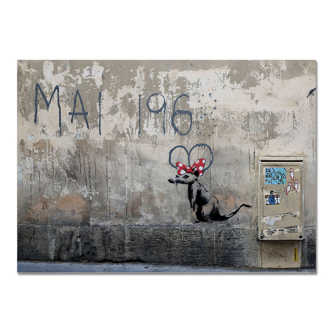 Acrylbild Never 1968 Maus von Banksy