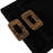 Aldossari Decorative Suede Accent Tray with Gemstone Hardware for Ottoman - Stylish Home Decor Tray for Coffee Table, Kitchen, or Trinket - Set of 2, 22", 16", Black-671366359