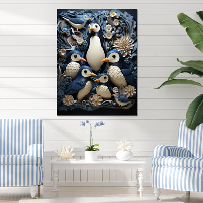 " Monochrome Penguin Playfulness "