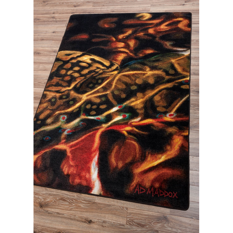 Toslon Abstract Indoor Rug, Rectangle 3'10" x 5'4"