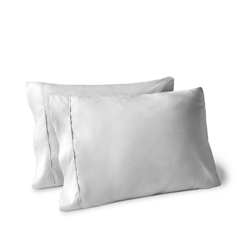 Soft Microfiber Pillowcase Set, 2 Standard Pillowcases, Cloud Grey