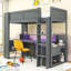 Lit mezzanine en bois avec bureau et tiroir Jennylyn-1285582989