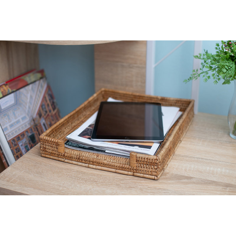 Aisha Rattan Tray, Honey Brown