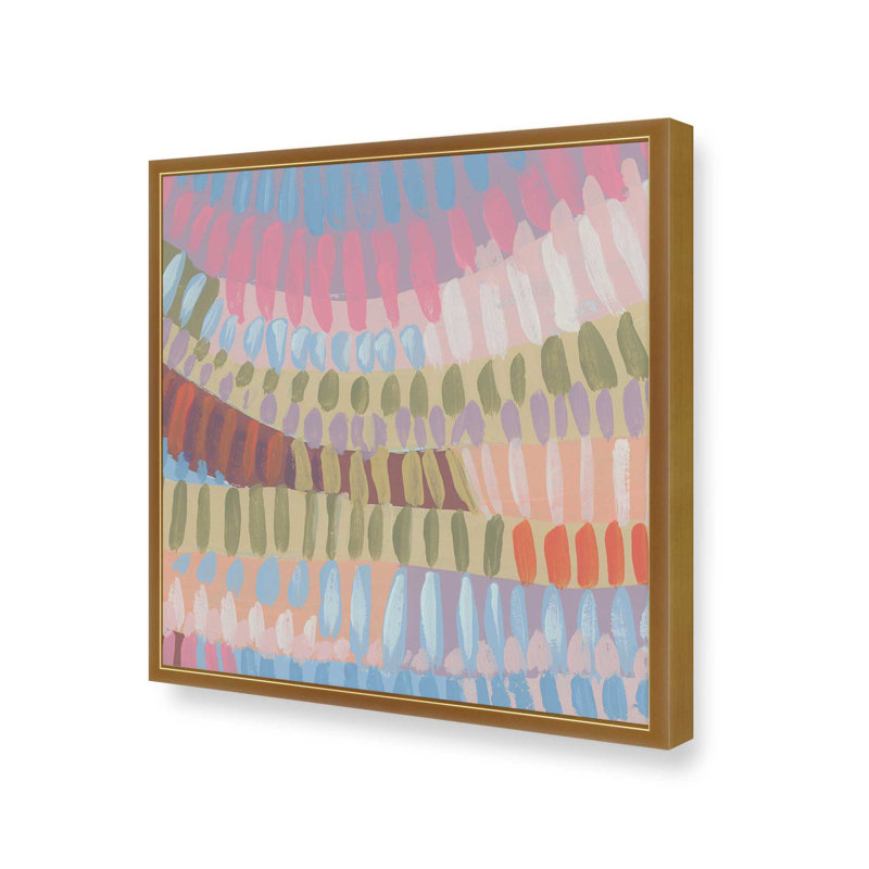 Impression sur toile «Avant Marks II» par June Erica Vess, H 12 po x l 12 po, Doré