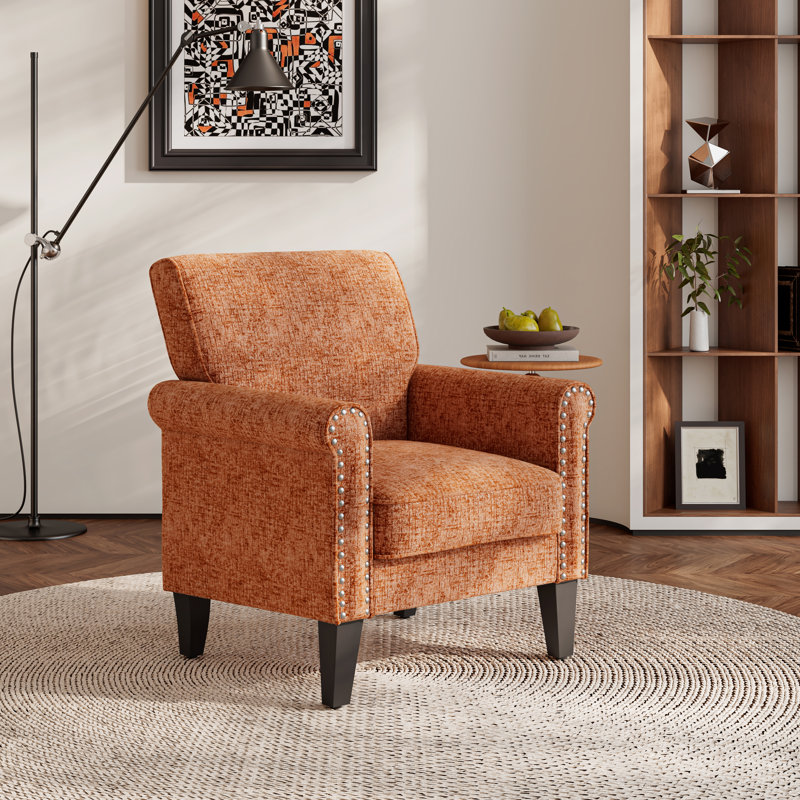 Fauteuil de 33,5 po Kyhl CAL117, Orange Chenille