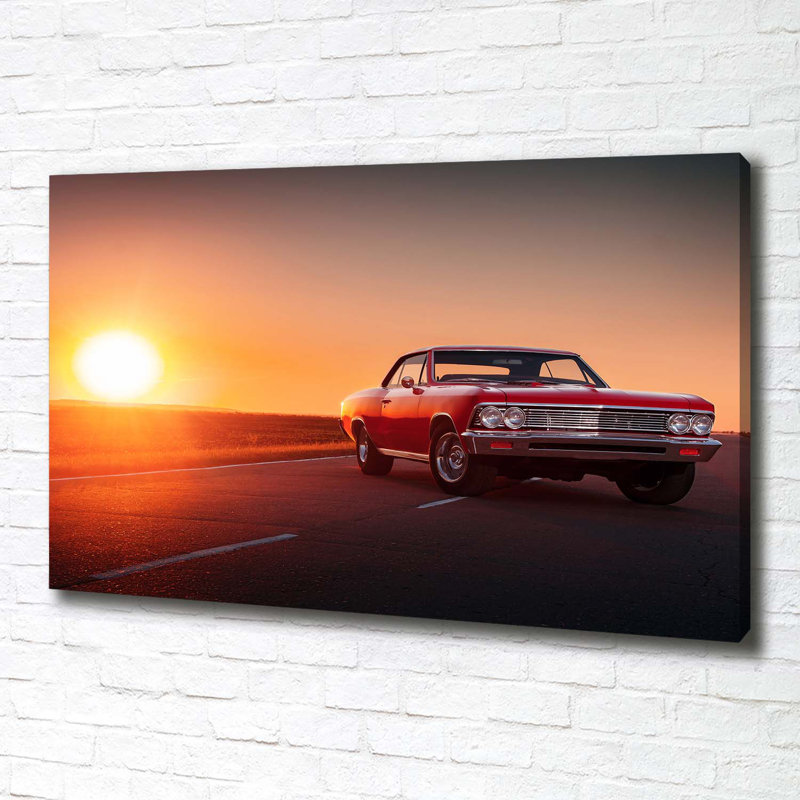 Red Car - Wrapped Canvas Print