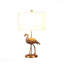 Lampe de table - Finition or mat 26 po, design flamant rose, matériau en résine