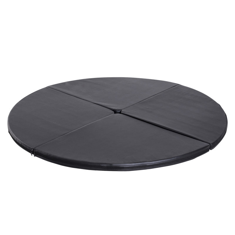 Tapis noir Pole Dance, 2 po d'épaisseur x 5 pi de largeur, pliable. Noyau en mousse. Housse imperméable. Convient à plusieurs bases. Idéal pour les débutants à la maison pliable, noir. Intérieur. Excellent excellent débutant danseur