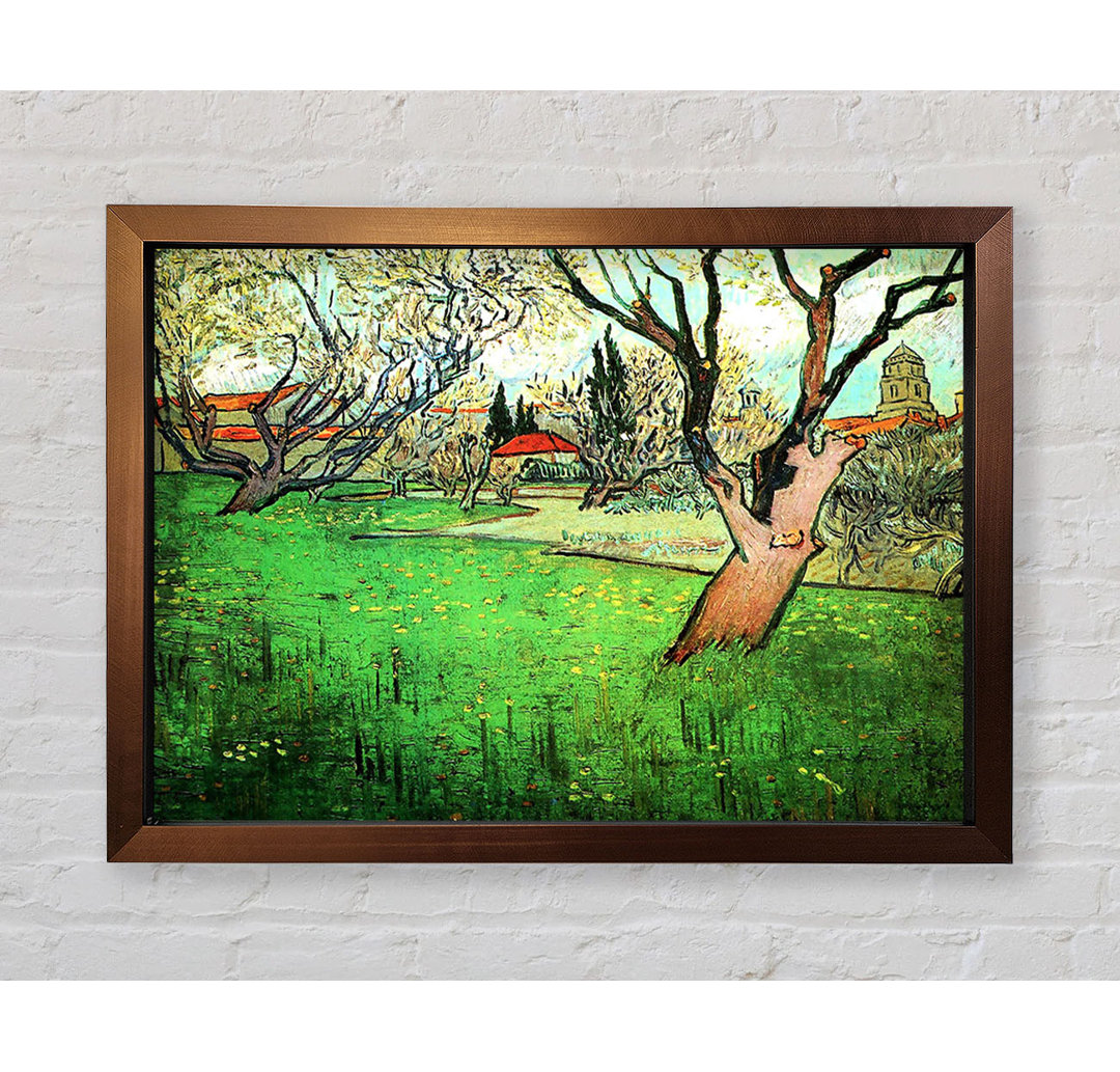 Ansicht von Arles mit blühendem Baum von Vincent Van Gogh - Einzelne Bilderrahmen Kunstdrucke