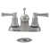 FlowCurve 4 in. Centerset 2-Handle Bathroom Faucet with 50/50 Pop-Up Drain in Polished Chrome
