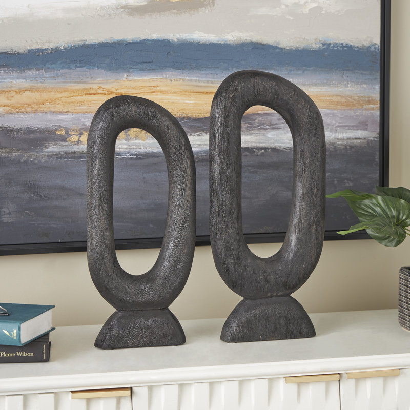 Ensemble de sculpture noire Kirton