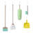 Teamson Kids Little Helper 6-pc. Pretend Play Household Cleaning Supply Set with Organizing Stand