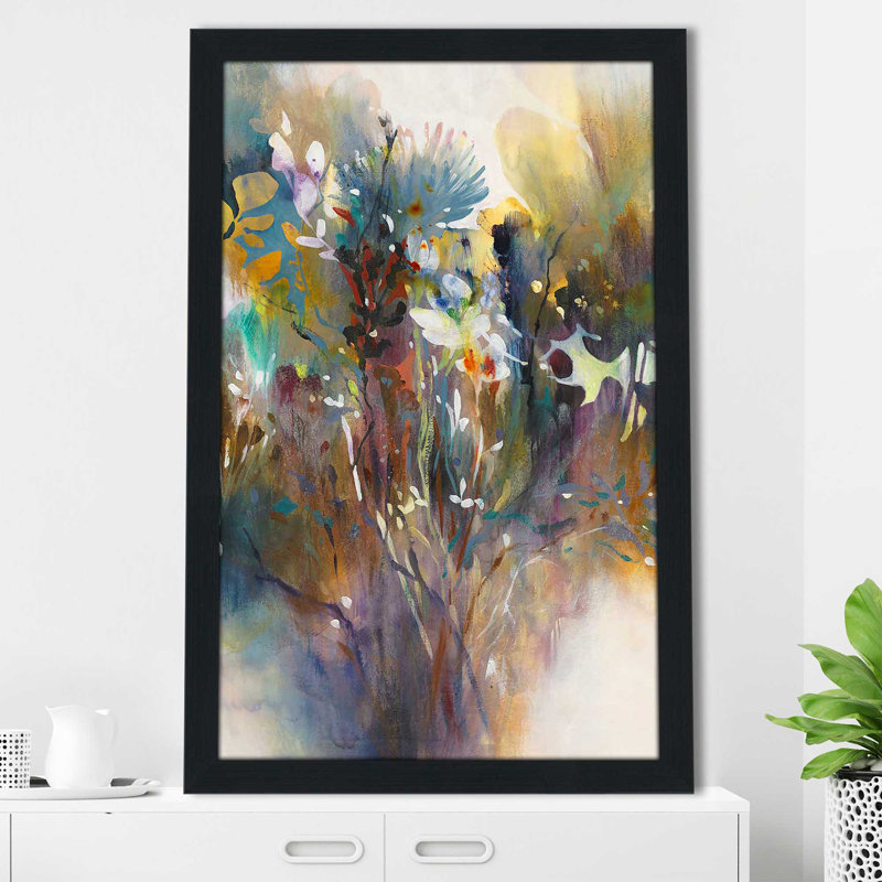 Heartfelt - peinture à cadre flottant, Cadre espresso, H 39,5 po x l 27,5 po x P 0,75 po