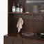 Armoire de rangement pour garde-manger de 71 po de hauteur, armoire de présentation de grande capacité avec portes en verre Reeded et support pour micro-ondes, étagères de boulanger avec rangement pour cuisines, garde-manger, salon
