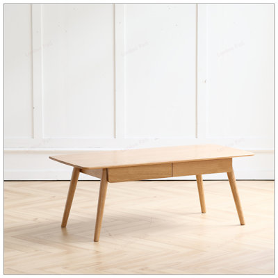 Versatile Solid Wood Center Table with Storage and Writing Function, Ideal for Home Office and Relaxation.