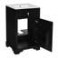 Meuble-lavabo de 20 pouces avec lavabo en céramique, porte à fermeture douce, tablette réglable et support de rangement fixé à la porte - idéal pour les petites salles de bain-946839944