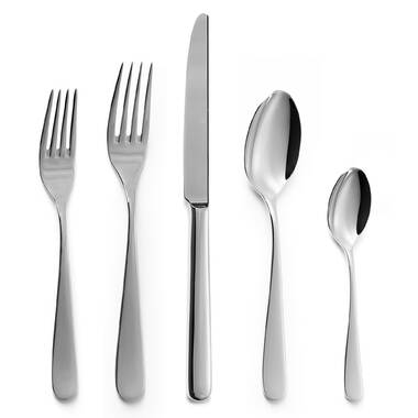 Eme Domus Silver Sandblasted Stainless Steel Cutlery set 24 pieces with box