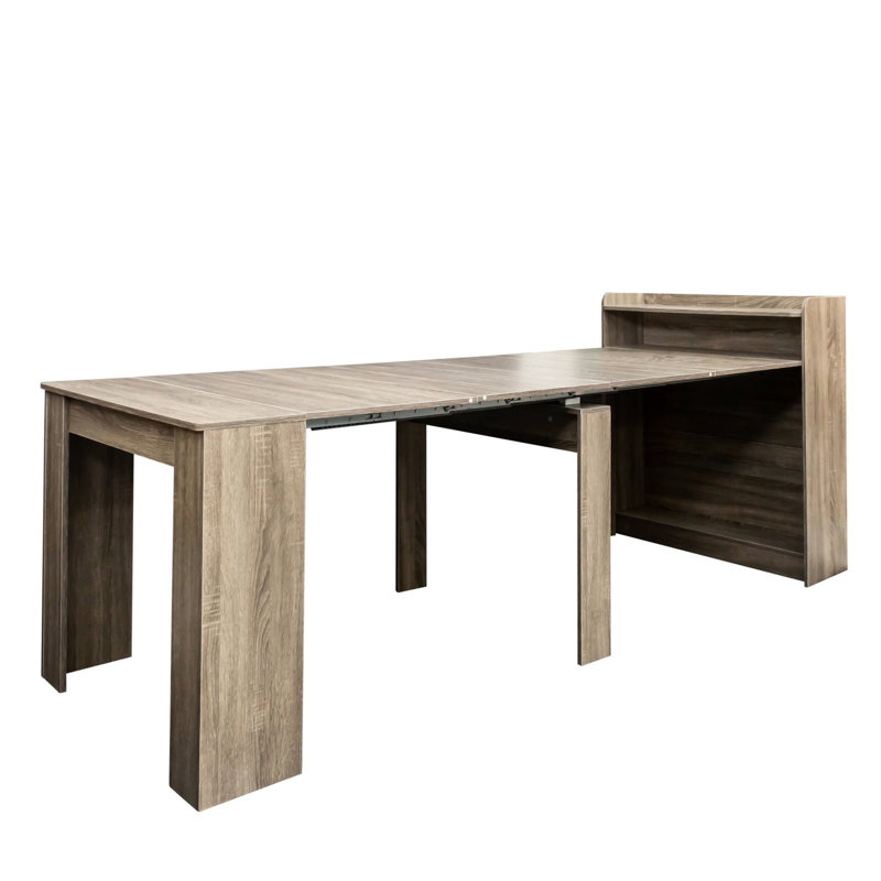 Table de salle à manger extensible avec rangement, idéale pour le salon, la cuisine,
